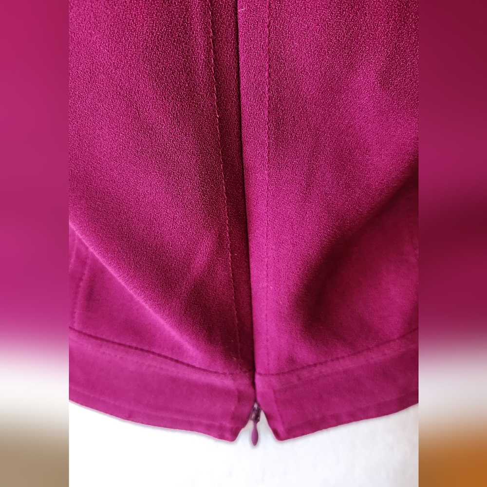 Banana Republic Crop Top Fusia Purple V Neck Pullover Career Top Size 0 - Picture 6 of 9